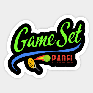 Game Set Padel-Typography Padel Tennis Lover Gift Sticker